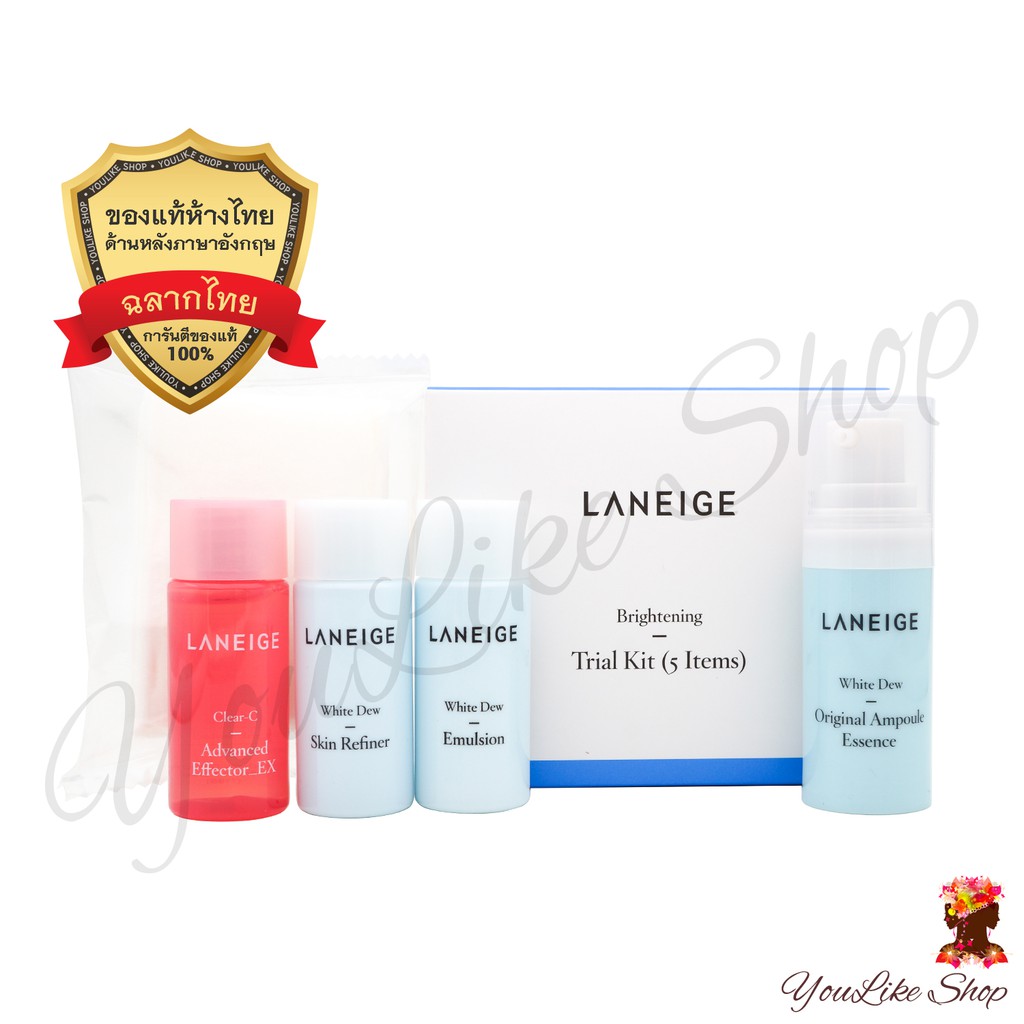 Other Skin care 139 บาท Laneige Brightening Trial Kit (5 Items) ชุดบำรุงผิวขาว 5 ชิ้น มูลค่า 840 บาท [white dew clear c essence emulsion] Beauty & Personal Care