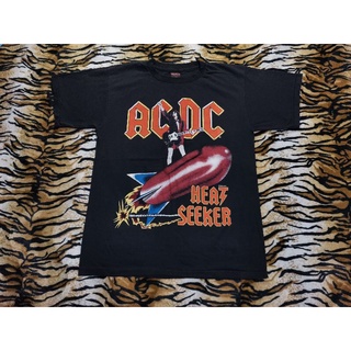 เสื้อวงร๊อค ACDC⚡️ WORLD TOUR ©1988☄️ งานใหม่ทำเก่า ฟอกเฟดผ้า cotton 100 ป้าย BROCKUM