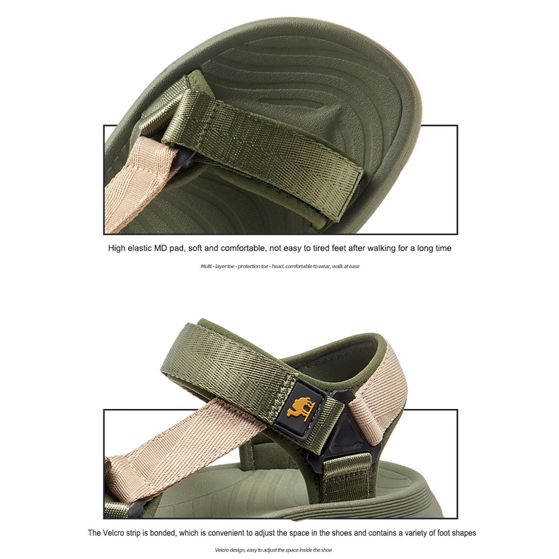 Cameljeans รองเท้าแตะ รองเท้าชายหาด ระบายอากาศ แห้งเร็ว กันลื่น ใส่ข้างนอก กลางแจ้ง สําหรับผู้ชาย