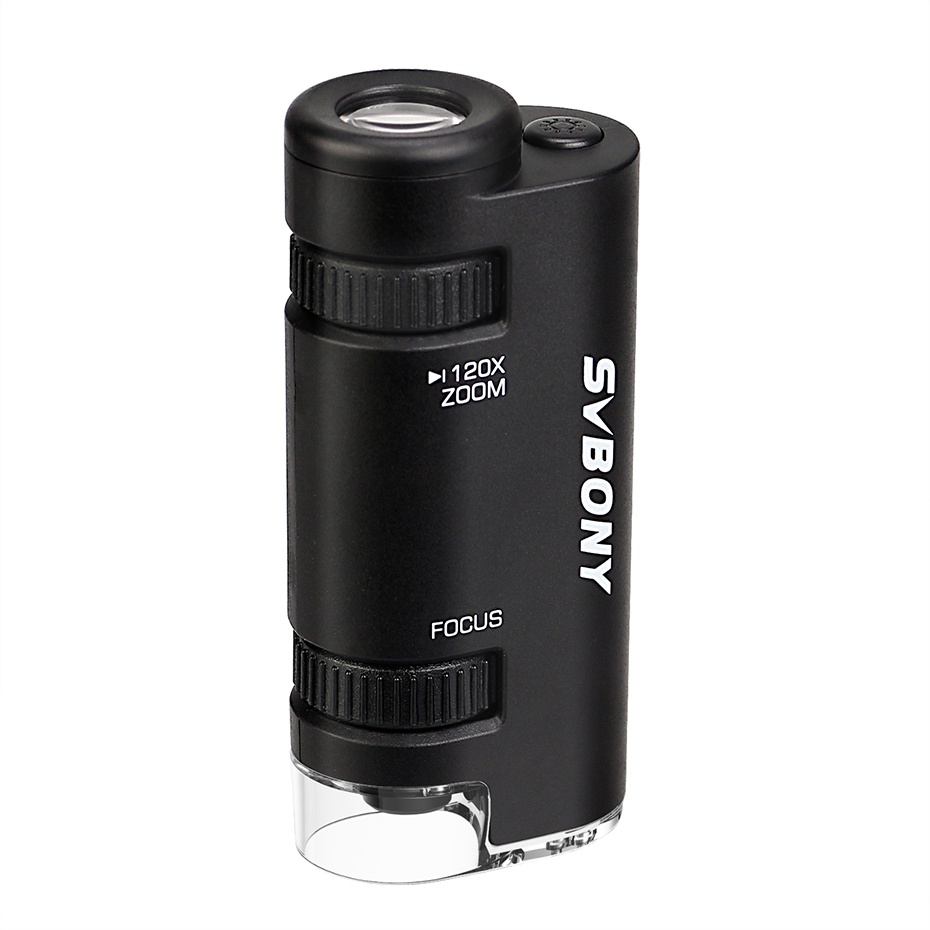 【จัดส่งภายในประเทศ】SVBONY SV603 60-120x กล้องจุลทรรศน์การขยายแบบพกพาพร้อมความสว่าง LED การสํารวจทางวิทยาศาสตร์ชีวภาพ
