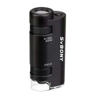【ท้องถิ่น】SVBONY SV603 60-120x กล้องจุลทรรศน์การขยายแบบพกพาพร้อมความสว่าง LED การสํารวจทางวิทยาศาสตร์ชีวภาพ