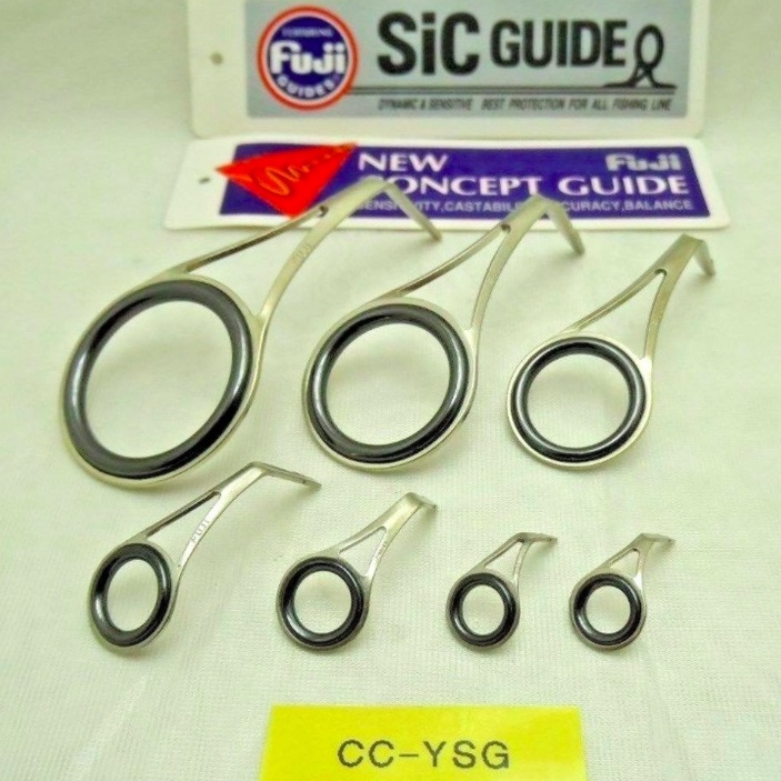 Fuji Matt Silver CCYSG Y SIC Guide คันเบ็ดอาคารขาเดี่ยว 1 ชิ้น