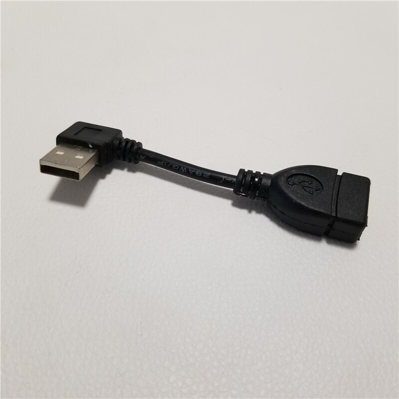 90 องศามุมขวา USB 2.0 A ชายหญิงสายเคเบิลข้อมูลสายไฟ 10 ซม. 25 ซม. 40 ซม.