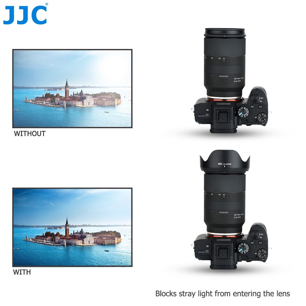 JJC LH-HA036 กล้องเลนส์เปลี่ยน HA036 สำหรับ Tamron A036 B070 เลนส์ Tamron 28-75mm F2.8 Di III RXD เลนส์และ Tamron 17-70mm F2.8 Di III-A VC RXD เลนส์