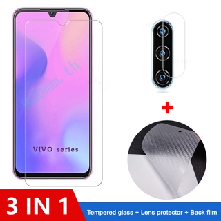 ฟิล์มกระจก Vivo Y3S 2021 2020 3-in-1 Vivo U3X Y20i ฟิล์มกระจกนิรภัย 9H Vivo V20 Pro SE V19 Neo V17 V15 Pro ฟิล์มกระจกใสกันรอยฟลิม