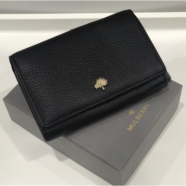 Used กระเป๋าสตางค์ Mulberry สีดำ