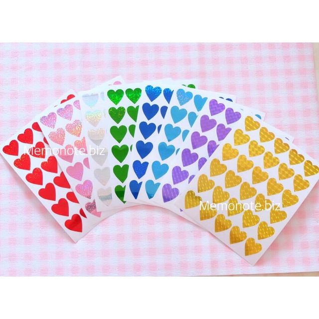 *ขั้นต่ำ 60 บาท/คำสั่งซื้อ❤ พร้อมส่ง ❤ สติ๊กเกอร์หัวใจ ขนาดใหญ่ มีให้เลือก 8 สี (ลายกลิ๊ตเตอร์เปลี่ยนตามรุ่นการผลิตนะคะ)