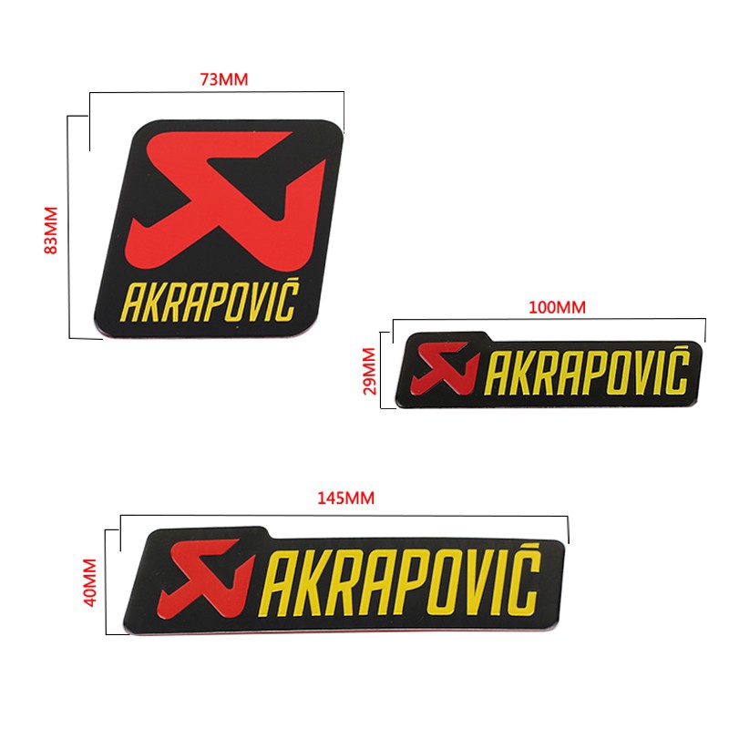สติกเกอร์ฉลากอลูมิเนียม ลาย Akrapovic สําหรับตกแต่งท่อไอเสียรถจักรยานยนต์