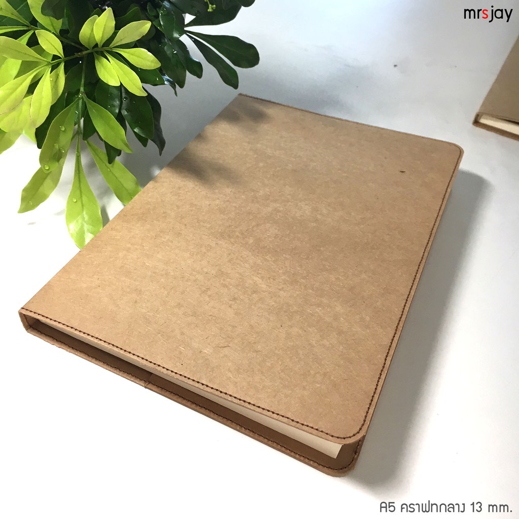 สมุดโน๊ตA5 ปกคราฟท์ แบบหนากลางๆ(ขายดี) ราคาส่ง สำหรับลูกค้าซื้อปริมาณมาก ปกกระดาษคราฟท์เย็บขอบ 160 หน้าหรือความหนา 13มม.