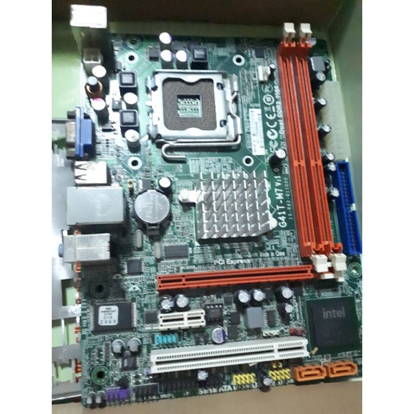mainboard SOCKET 775, DDR3,ECS G41T-M7 V1.0 +ฝาหลัง