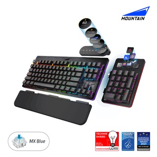 MOUNTAIN Everest Max Modular RGB Gaming Keyboard - US Layout - Cherry MX Blue - Midnight Black (คีย์บอร์ดเกมมิ่ง)