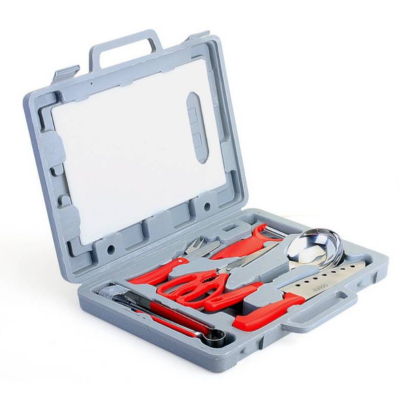 มีดแคมป์ปิ้ง มีดครัว ​ แคมป์ปิ้ง ชุดมีดเครื่องมือ camping Kitchen tool set 7pcs มาพร้อมกระเป๋าพกพา -มีพร้อมส่ง--