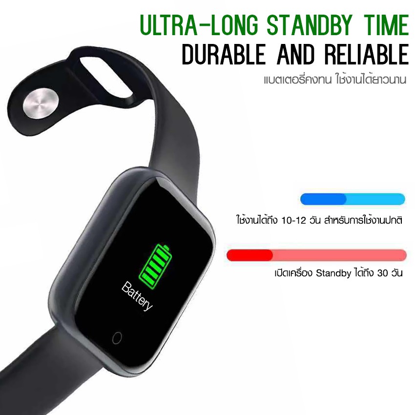 [ โค้ด WGNOVS ] Smart Watch T80 นาฬิกาข้อมือ ฟรี 2 สาย ใช้ง่ายทั้ง