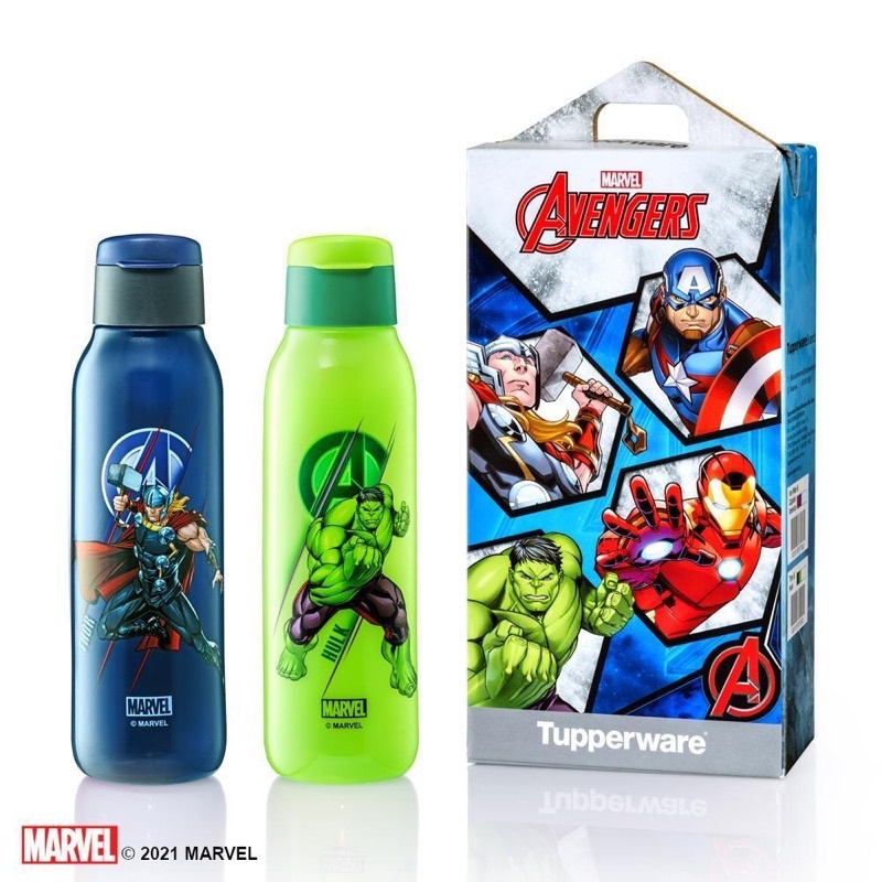 Tupperware Avengers Eco Bottle 750ml ขวดน้ำทัพเพอร์แวร์ ผลิตจากพลาสติกเกรดดี เหมาะสำหรับลูกน้อย พกไปโรงเรียน