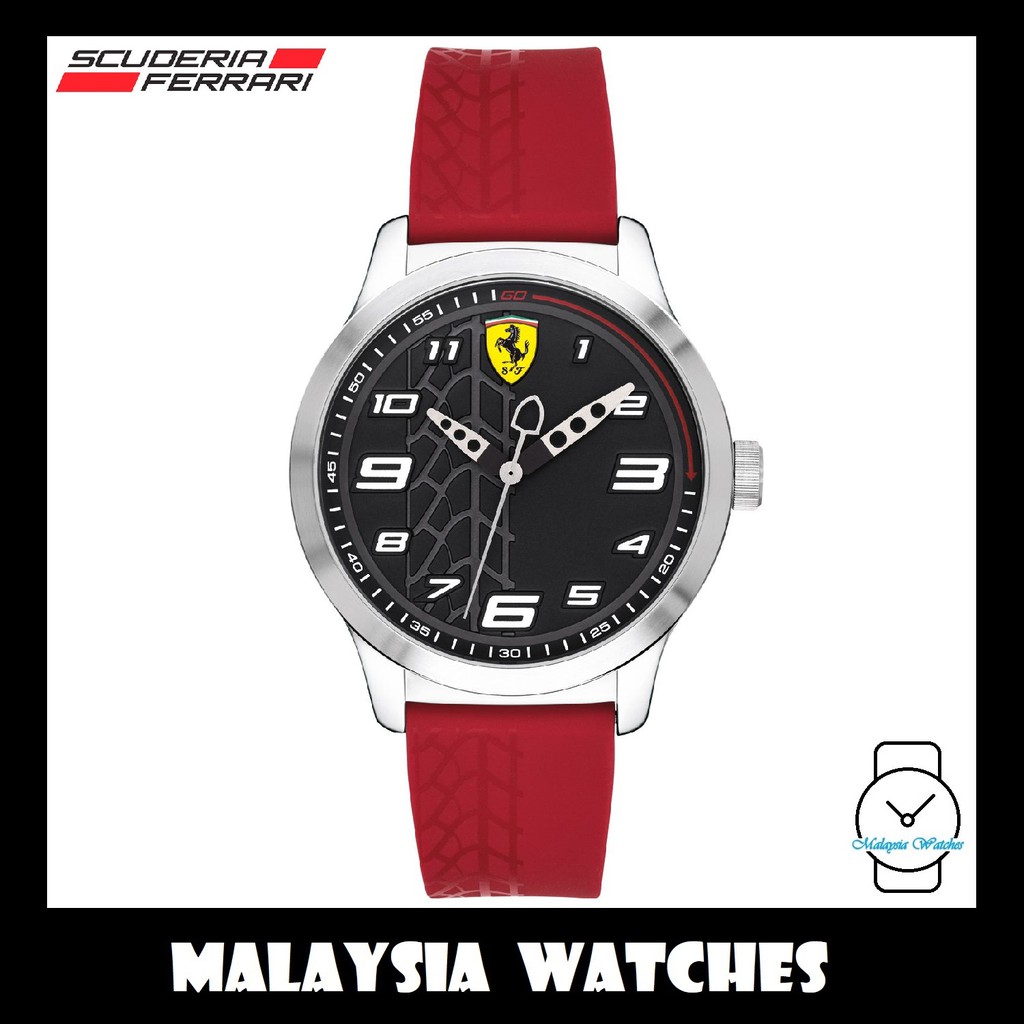 Scuderia Ferrari Kids' Unisex สกูเดอเรีย เฟอร์รารี่ สําหรับเด็ก 0840019 นาฬิกาข้อมือ Pitlane (สีแดง)