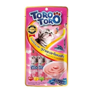 Toro Toro ขนมแมวเลีย ทูน่าและปลาโออบแห้ง 15กรัม