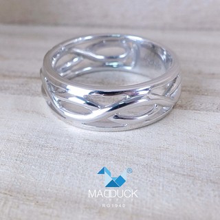 Madduckjewels แหวนเงินแท้  ชุบโรเดียม RG1940