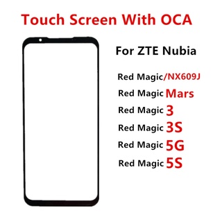 อะไหล่หน้าจอสัมผัส LCD สีแดง สําหรับ ZTE Nubia Red Magic Mars 3 3S 5G 5S