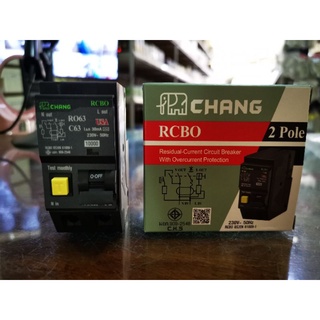 CHANG เมนเบรกเกอร์กันดูด RCBO 2P 63A