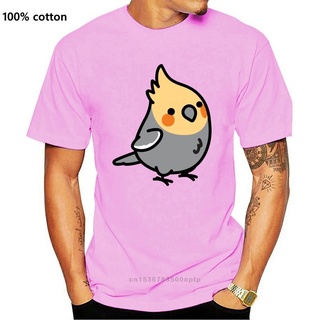 ขายดี เสื้อยืดลําลอง แขนสั้น พิมพ์ลาย Chubby Cockatiel GCkeap40OBeenc19 สไตล์คลาสสิก สําหรับผู้ชาย