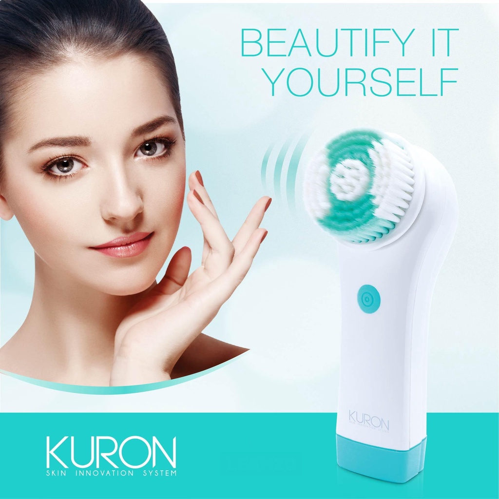 Kuron แปรงทำความสะอาดผิวหน้า Sonic Soft Brush แปรงล้างหน้า(คิวรอน โซนิค ซอฟท์ บรัช) KU0118 9LrU