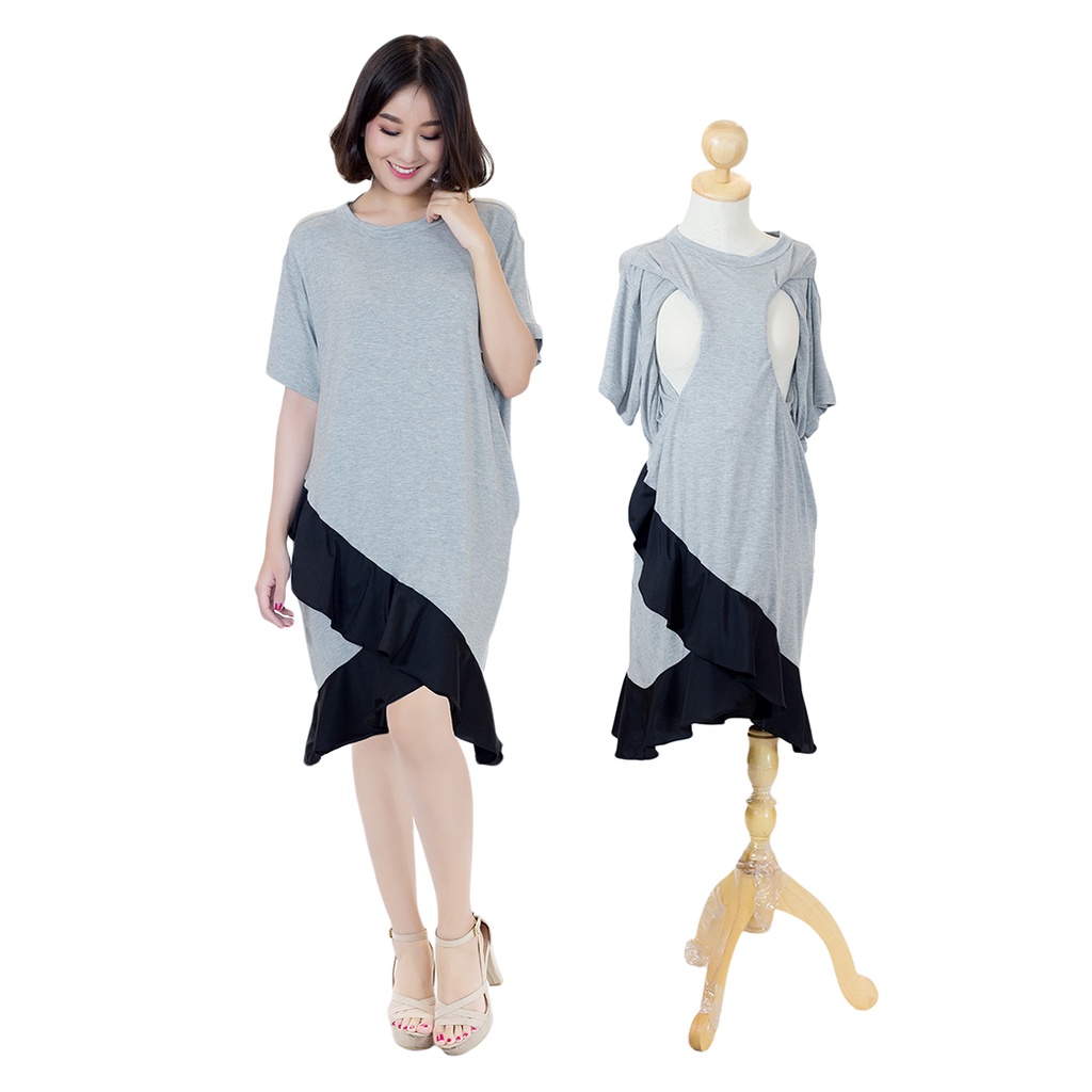 Muko Pita เดรสเปิดให้นม คลุมท้อง DR21