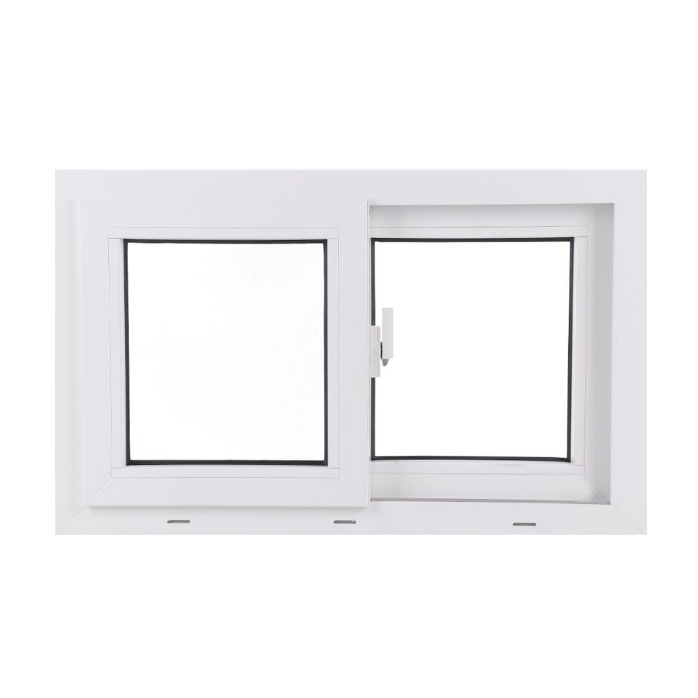 WINDOW UPVC AZLE S-S 80x50cm. WHITE หน้าต่าง UPVC AZLE S-S มุ้ง 80x50ซม. สีขาว หน้าต่างบานเลื่อน หน้าต่างและวงกบ ประตูแล
