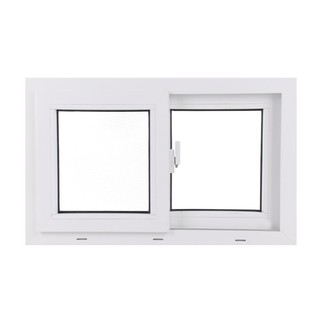 หน้าต่างUPVC บานเลื่อน S-S มุ้ง AZLE 80x50 ซม. สีขาว หน้าต่าง UPVC AZLE S-S มุ้ง 80x50cm. WHITE หน้าต่างบานเลื่อนแบบสลับ