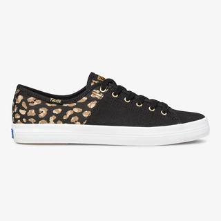 Keds รุ่น Kickstart 50/50 Canvas รองเท้าผ้าใบ ผู้หญิง สี BLACK/TAN - WF63876