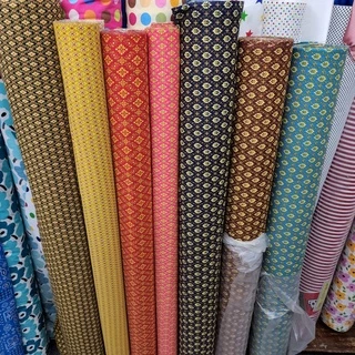 ผ้าเมตร ลายไทย ปูเตียงสปา เตียงนวด ผ้าขวางเตียง อเนกประสงค์ คอตตอนทีซี หน้ากว้าง 110-115ซม