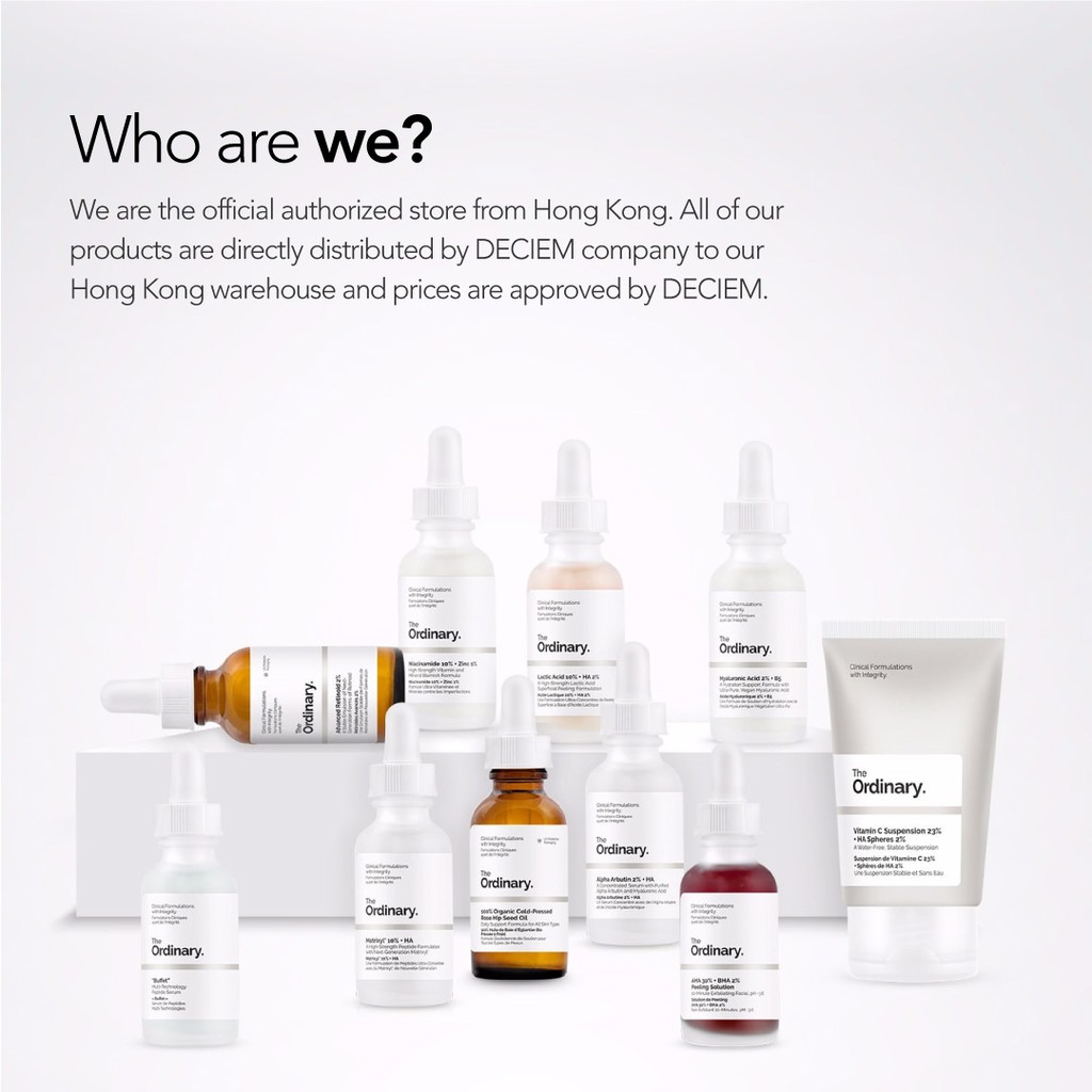 THE ORDINARY Daily Skincare Niacinamide Alpha Arbutin Hyaluronic 