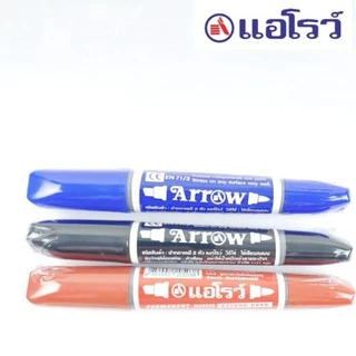 ARROW แอโรว์ ปากกาเคมี 2หัว สีเดียว แอโรว์ จำนวน 1 ด้าม
