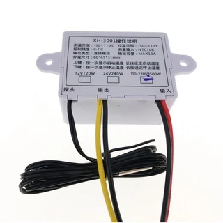 เทอร์โมสวิตช์ควบคุมอุณหภูมิดิจิทัล 110-220V 12V 24V 10A XH-W3001