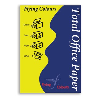 กระดาษสีสะท้อนแสงฟรายอิ้ง Flying Colour ความหนา 70g. สีเขียวสะท้อนแสง ขนาด  A4 จำนวน 25 แผ่น