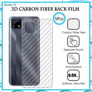 ฟิล์มสติกเกอร์คาร์บอนไฟเบอร์ กันรอยหน้าจอ ด้านหลัง สําหรับ Realme Narzo 50 50A Prime 50i 30 30A 5G C31