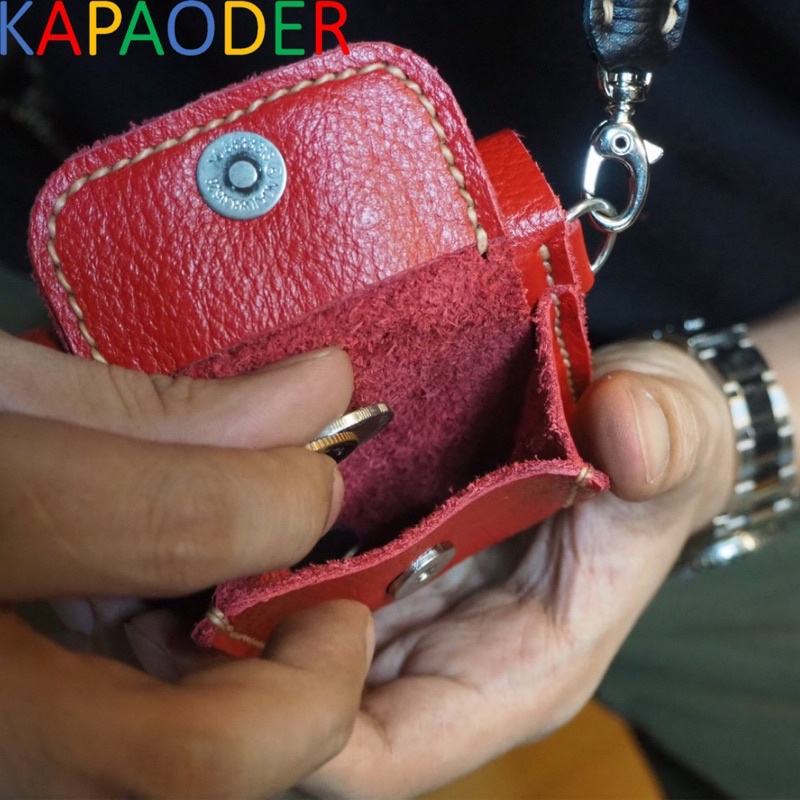 กระเป๋าคล้องคอ รุ่น3ช่อง หนังวัวแท้ แฮนด์เมด โรงงานไทยkapaoder