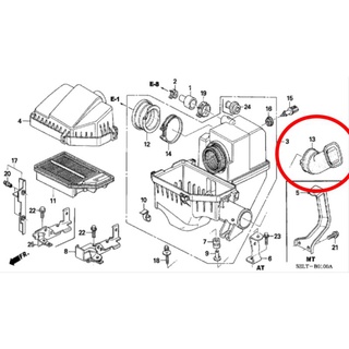 17243-REA-Z00 ∙ ท่อหม้อกรองอากาศ CITY"03-05 JAZZ"04-05