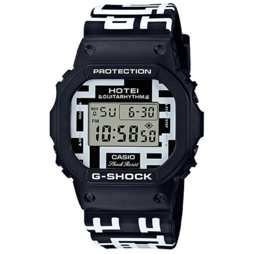 Casio G-Shock นาฬิกาข้อมือผู้ชาย สายเรซิ่น รุ่น DW-5600HT-1 x HOTEI LIMITED EDITION - สีดำ