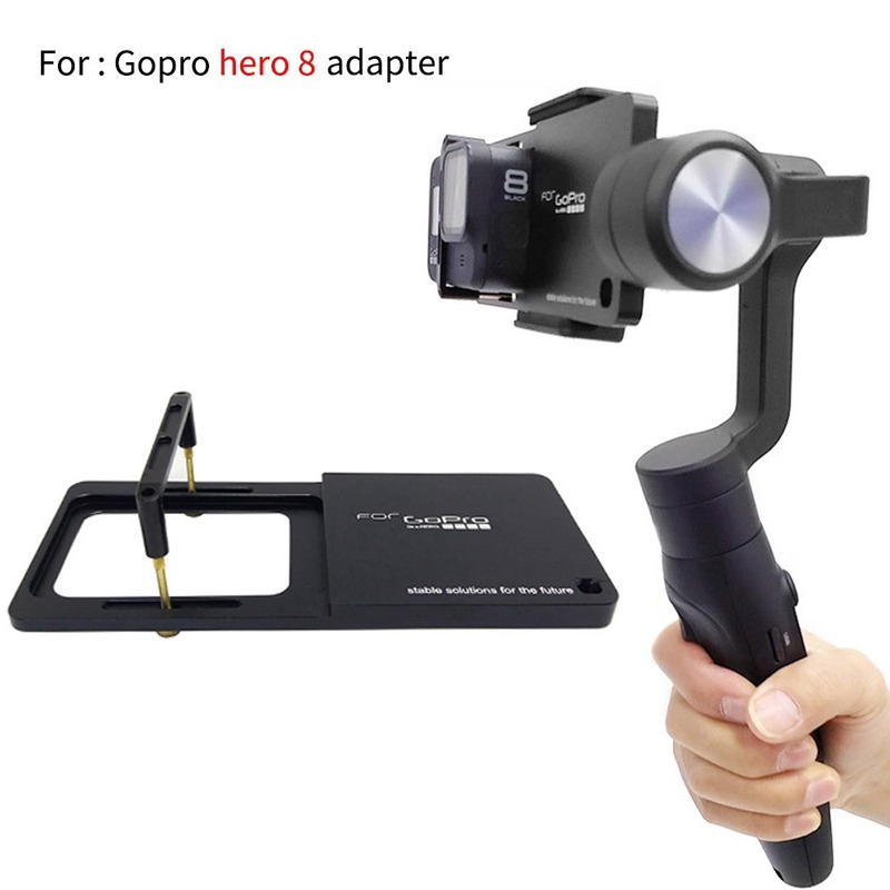 Zhiyun Smooth 4 Ulanzi Action Camera Adapter Aluminum Switch Mount Plate Solid Handheld Gimbal Adapter Mounnt Compatible with DJI OSMO Action GoPro Hero 7/6/5/4/3+ DJI OSMO Mobile 3 2 