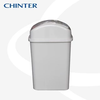 CHINTER F076ถังขยะทรงเหลี่ยมฝาสปริงบน10ลิตร,15ลิตร,20ลิตรมีให้เลือก
