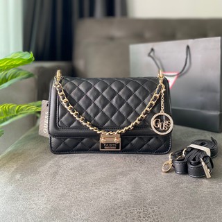 Guess trista crossbody bag  กระเป๋าถือหรือสะพายข้าง ดีไซน์สวยหรู วัสดุ pu faux leather เนื้อนิ่มคุณภาพดี