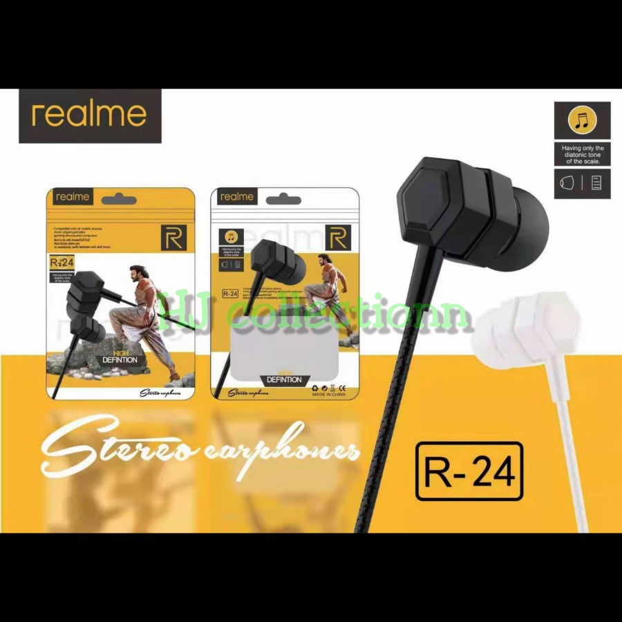 ชุดหูฟัง JG HANDSFREE REALME R24 + หูฟัง MIC R-24