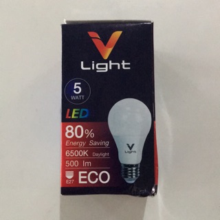 หลอดไฟ bulb led 5w vlight ขั้วเกลียว E27 แสงขาว,แสงวอล์ม