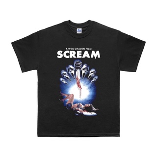 ผ้าฝ้ายแท้เสื้อยืด ลาย Scream WES CRAVEN FILM TV SERIESS-4XL