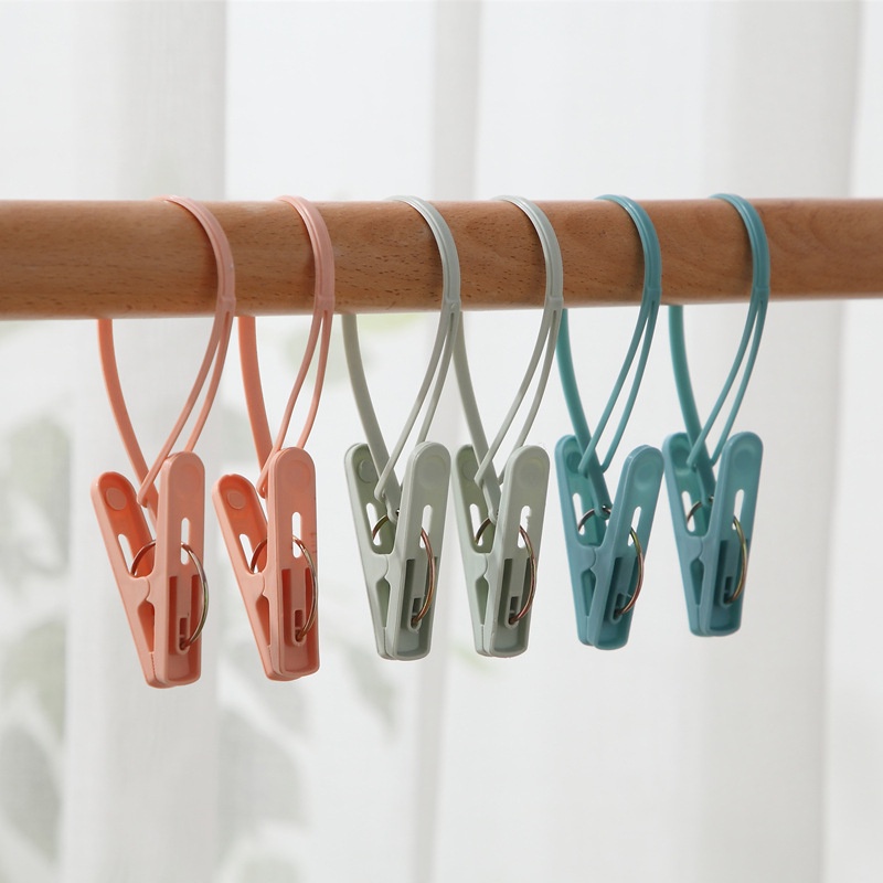Plastic Windproof Clothes Hanger Fixed Clip / Non-slip Home Laundry Drying Organizer Rack Clip Pegs / Home Mini Multifunction Clip