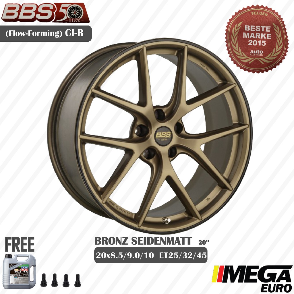 19x9.0 BBS CI-R / 5x112 / ET42 / Satin Black Polished