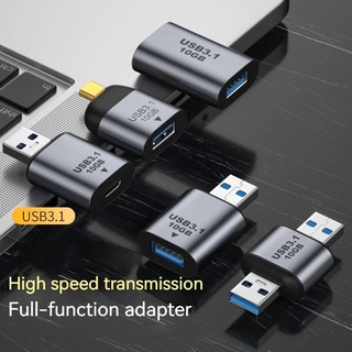 อะแดปเตอร์แปลงชาร์จ Type-C 3A 10Gbps อะลูมิเนียมอัลลอย USB C 3.1 อเนกประสงค์ สําหรับโทรศัพท์มือถือ แท็บเล็ต Macbook OTG