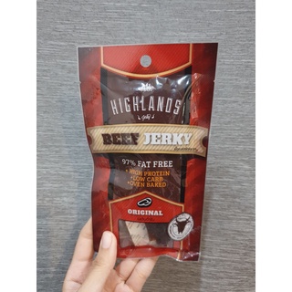 Beef jerky ไฮแลนด์เจอร์กี้ เนื้ออบแห้งสไตล์อเมริกัน รสออริจินัล 35 กรัม เนื้ออบแห้ง