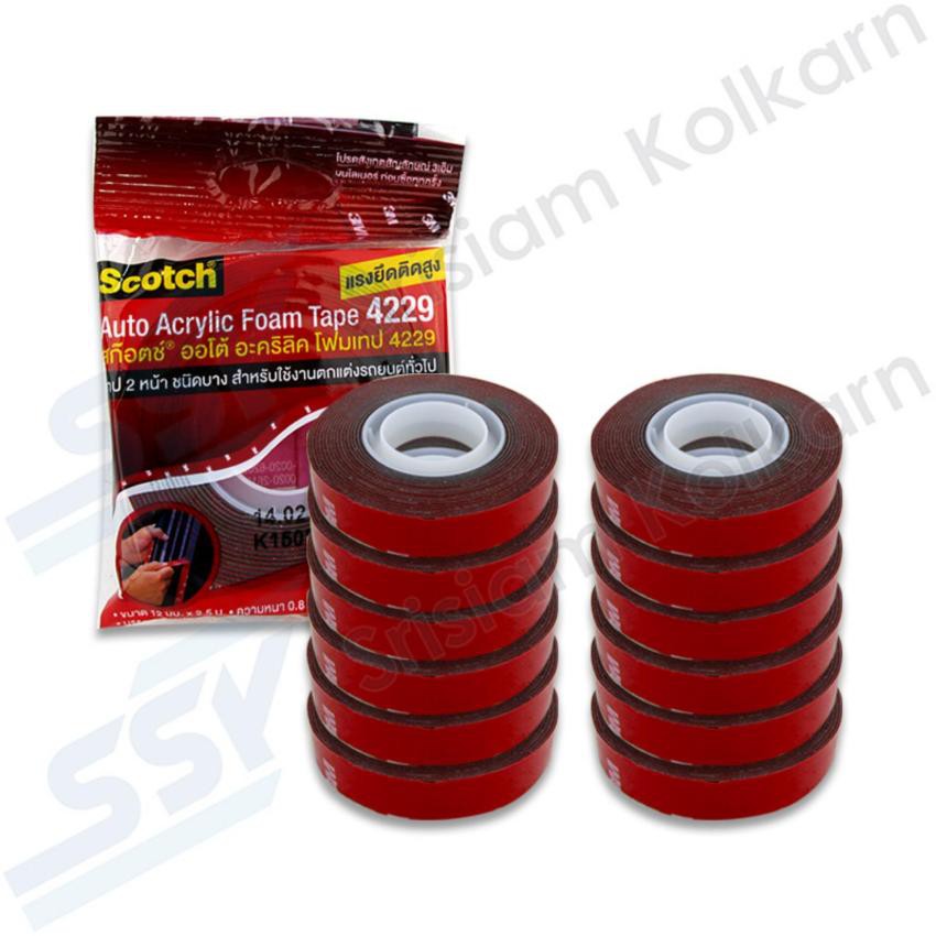 3M กาว2หน้า 12mm x 2.5m หนา 0.8 mm (12 units)