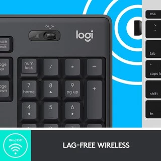🔥ขายดีมาก🔥คีย์บอร์ดและเมาส์ไร้สาย Logitech MK295 Silent Wireless Combo keyboard คีย์ไทย-อังกฤษ 1y